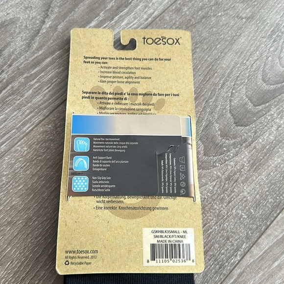 Toe Sox, full toe grip, Small toesox, Black - Picture 3 of 4